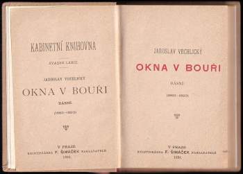 Jaroslav Vrchlický: Okna v bouři