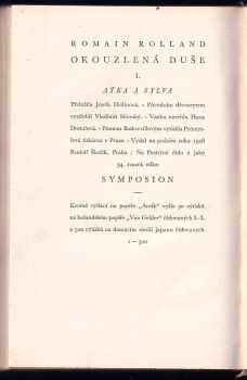 Romain Rolland: Okouzlená duše 1 - 7 KOMPLET Aťka a Sylva + Léto + Matka a syn + Zvěstovatelka