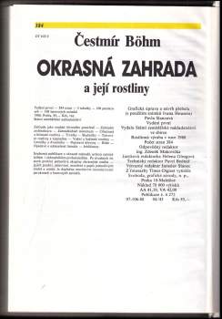 Čestmír Böhm: Okrasná zahrada a její rostliny