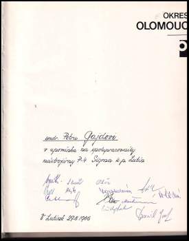 Josef Bartoš: Okres Olomouc