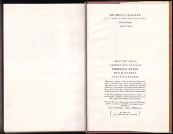 Honoré de Balzac: Okresní musa ; Slavný Gaudissart ; Bezděční herci ; Dvojí rodina ; Vstup do života