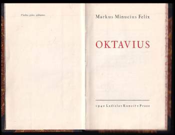 Minucius Felix: Oktavius