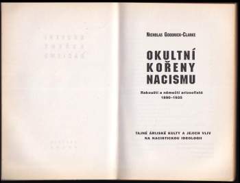 Nicholas Goodrick-Clarke: Okultní kořeny nacismu