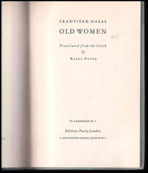 František Halas: Old women