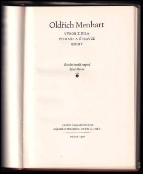 Oldřich Menhart: Oldřich Menhart