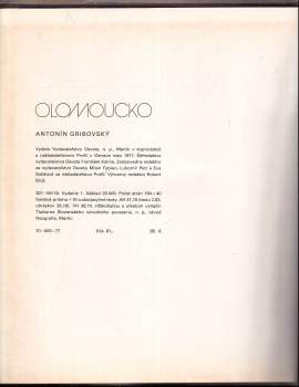 Antonín Gribovský: Olomoucko