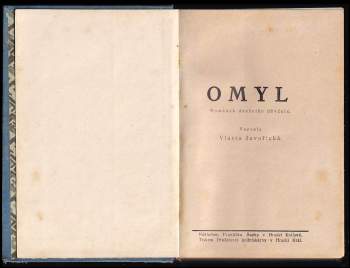 Vlasta Javořická: Omyl