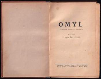 Vlasta Javořická: Omyl