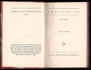 Josef Svatopluk Machar: On