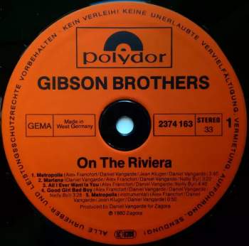 Gibson Brothers: On The Riviera