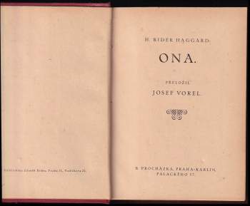 H. Rider Haggard: Ona