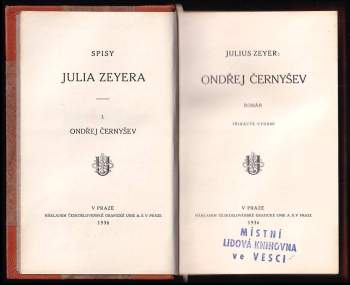 Julius Zeyer: Ondřej Černyšev