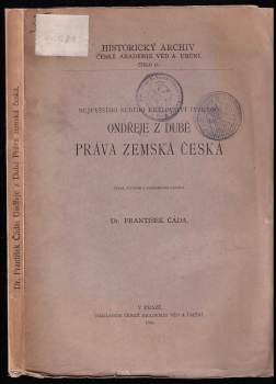Ondřeje z Dubé Práva zemská česká