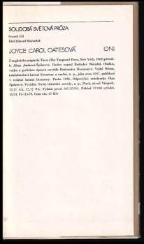 Joyce Carol Oates: Oni