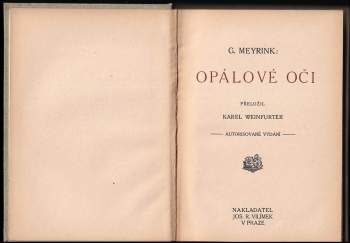 Gustav Meyrink: Opálové oči