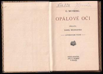 Gustav Meyrink: Opálové oči