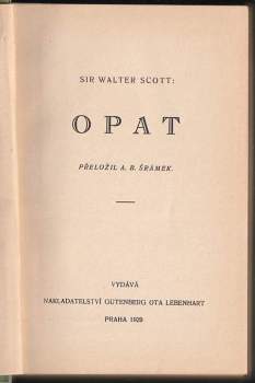 Walter Scott: Opat