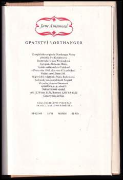 Jane Austen: Opatství Northanger