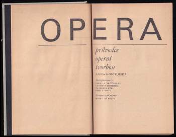 Anna Hostomská: Opera
