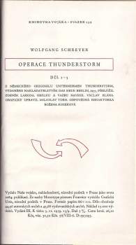 Wolfgang Schreyer: Operace Thunderstorm