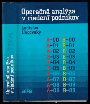 Ladislav Uncovský: Operačná analýza v riadení podnikov