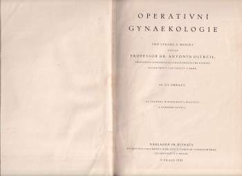 Antonín Ostrčil: Operativní gynaekologie