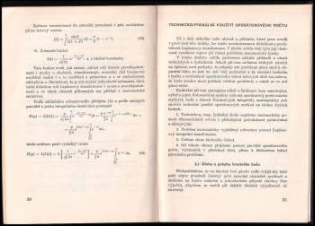 Václav Vodička: Operátorový počet a jeho technicko-fyzikální použití
