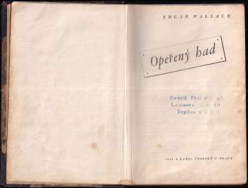 Edgar Wallace: Opeřený had