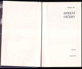 Vladimír Bor: Operní večery