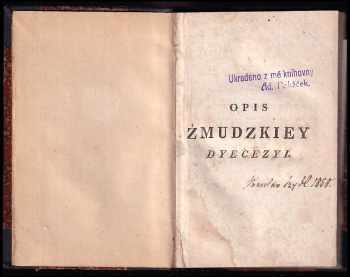 Stanisław Czerski: Opis żmudzkiej dyecezyi - Kanonika karedralnego - PODPIS KAREL HAVLÍČEK BOROVSKÝ Z ROKU 1844