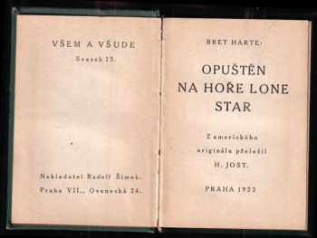 Bret Harte: Opuštěn na hoře Lone Star