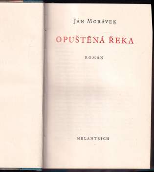 Jan Morávek: Opuštěná řeka