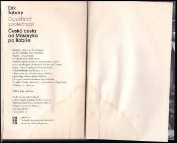 Erik Tabery: Opuštěná společnost