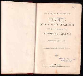 Jan Amos Komenský: Orbis pictus - Svět v obrazech - Die Welt in Bildern