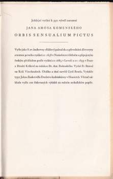 Jan Amos Komenský: Orbis sensualium pictus