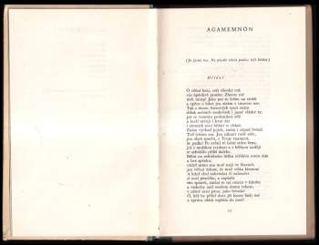 Aischylos: Oresteia ; Agamemnón ; Oběť mrtvým ; Smír