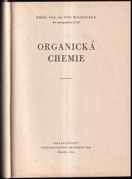 Otto Wichterle: Organická chemie
