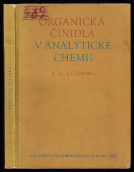 Leonid Markovič Kul'berg: Organická činidla v analytické chemii