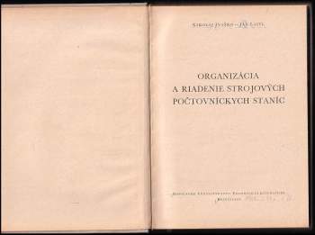 Nikolaj Ivaško: Organizácia a riadenie strojových počtovníckych staníc