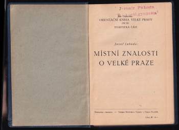 Josef Lebeda: Orientační kniha Velké Prahy