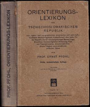 Ernst Pfohl: Orientierungs-lexikon der Tschecho-slowakischen Republik