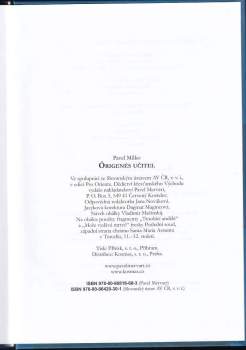 Pavel Milko: Órigenés učitel