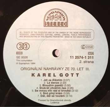 Karel Gott: Originální Nahrávky Ze 70. Let 3
