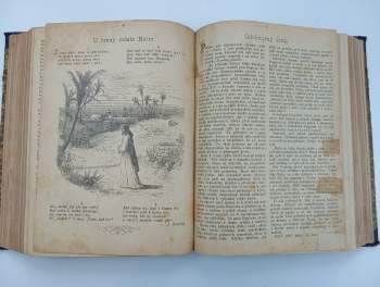 Orloj - Almanach na rok Páně - ročník XVI. 1888 téměř kompletní, ročník XVIII. 1890 kompletní + Komenský almanach na rok páně 1918 kompletní + nekompletní úseky almanachů z podobného období + Českobratrský kalendář na rok 1925 - ročník VI. + Komenský kalendář českých evangelíků na rok páně 1918 kompletní - SVÁZANÉ V JEDNOM SVAZKU