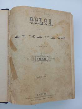 Orloj - Almanach na rok Páně - ročník XVI. 1888 téměř kompletní, ročník XVIII. 1890 kompletní + Komenský almanach na rok páně 1918 kompletní + nekompletní úseky almanachů z podobného období + Českobratrský kalendář na rok 1925 - ročník VI. + Komenský kalendář českých evangelíků na rok páně 1918 kompletní - SVÁZANÉ V JEDNOM SVAZKU
