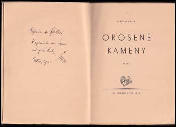 Jaroslav Šefl: Orosené kameny