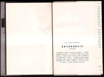 G. K Chesterton: Orthodoxie