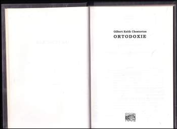 G. K Chesterton: Ortodoxie