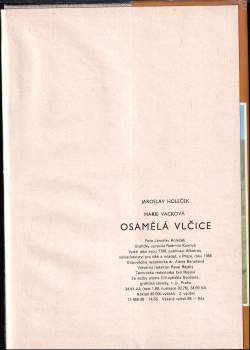 Marie Vacková: Osamělá vlčice