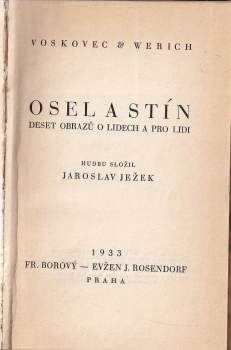 Jan Werich: Osel a stín